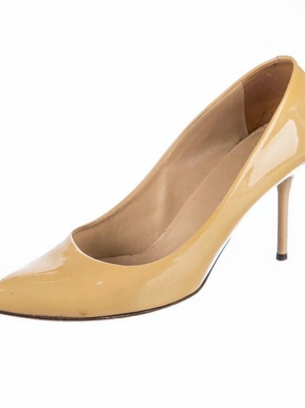 Gucci Pointed-Toe Patent Heels in Yellow